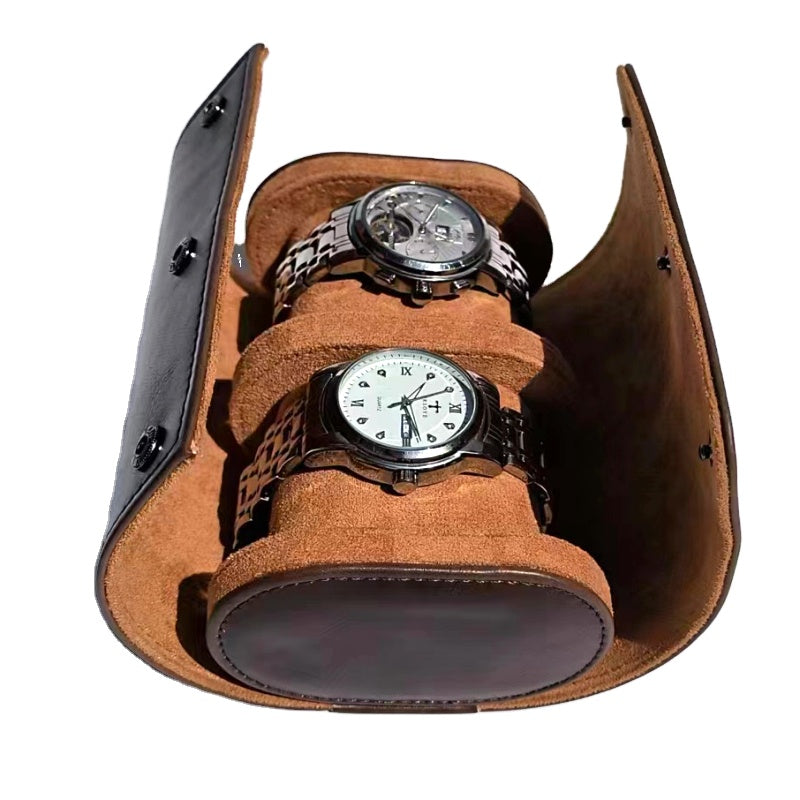 Vegan Leather Watch Roll – 2 Positions-2