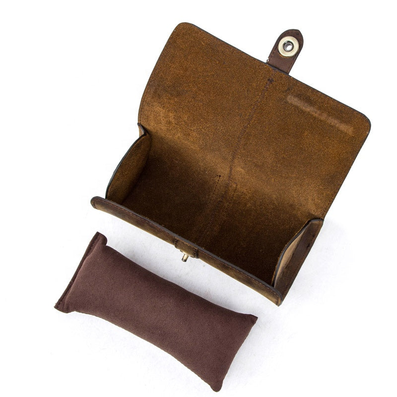 Genuine Leather Watch Roll – 3 Positions-2