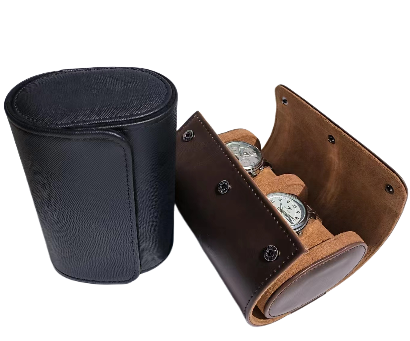 Vegan Leather Watch Roll – 2 Positions-0